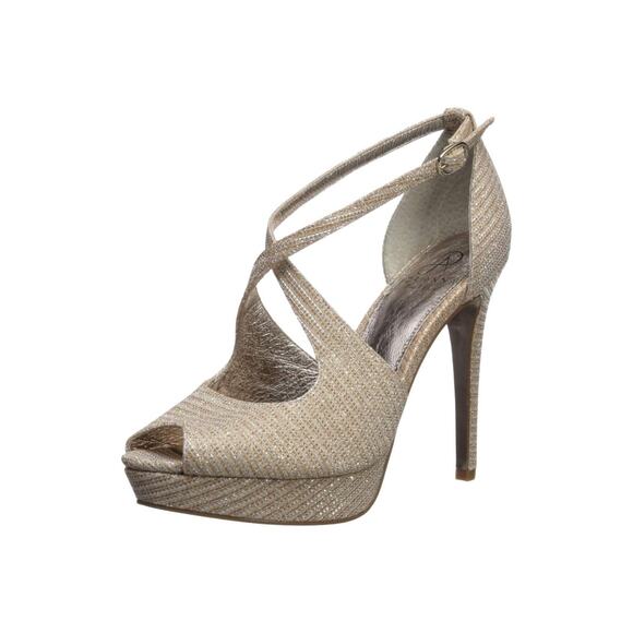 NEW in Box Adrianna Pappel Pewter glitter stilettos Size 6.5 QUICK SHIP 1-2 DAYS - Picture 1 of 5